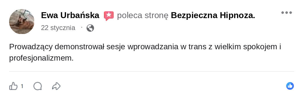 Opinia Facebook: Ewa Urbańska, 5 gwiazdek
