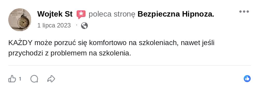 Opinia Facebook: Wojtek St, 5 gwiazdek