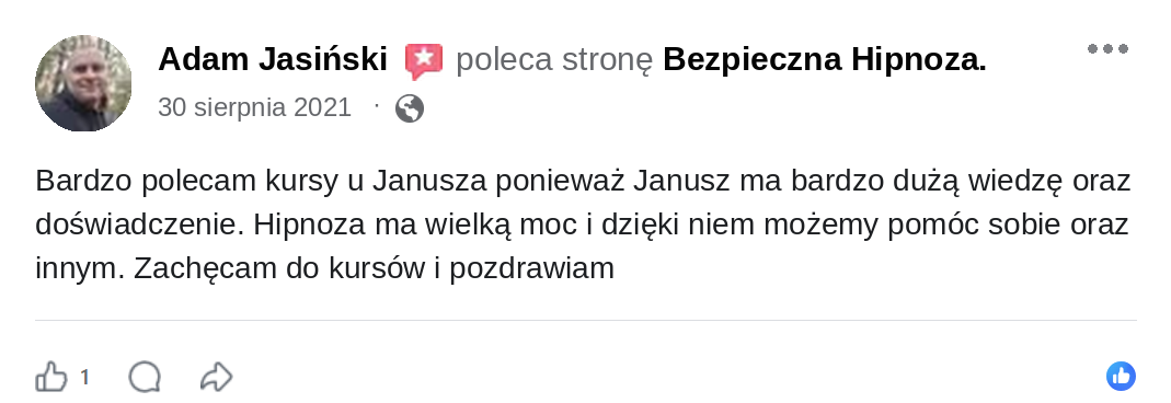 Opinia Adam Jasinski