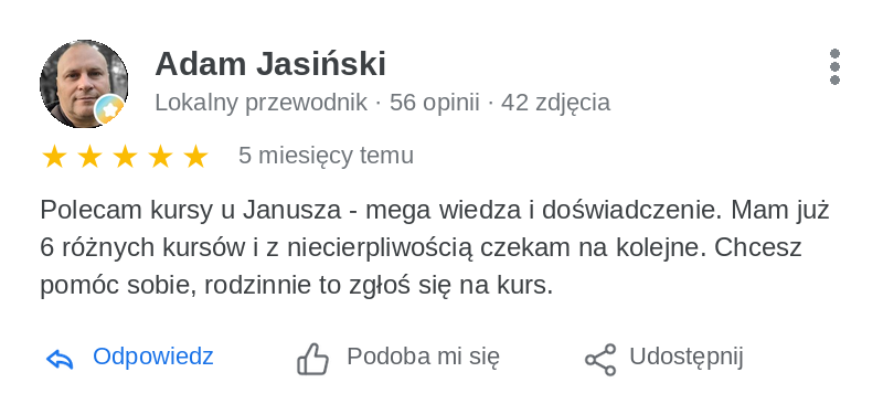 Opinia Adam Jasinski