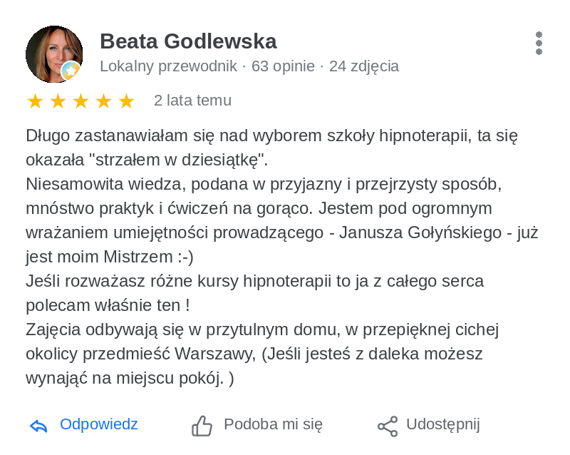 Opinia Beata Godlewska