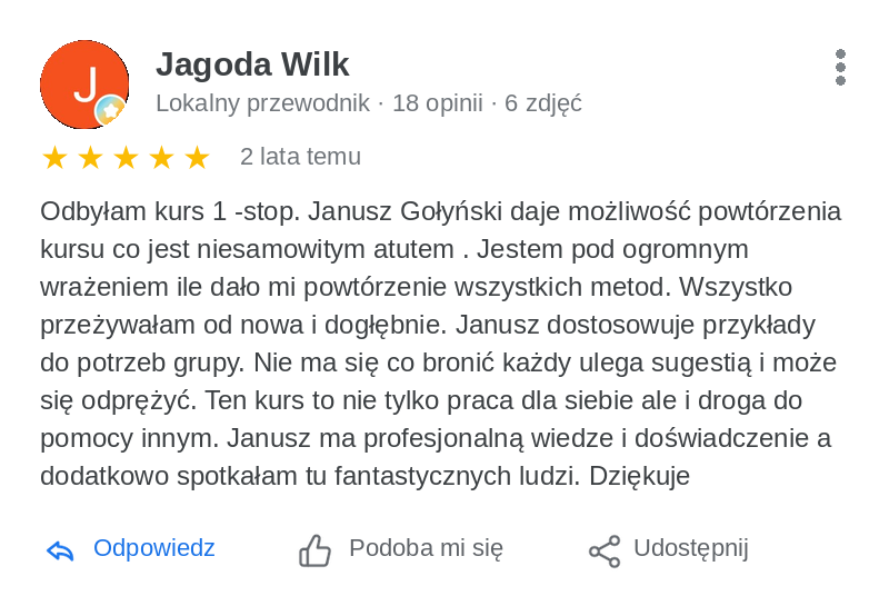 Opinia Jagoda Wilk
