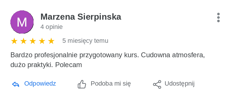 Opinia Marzena Sierpinska