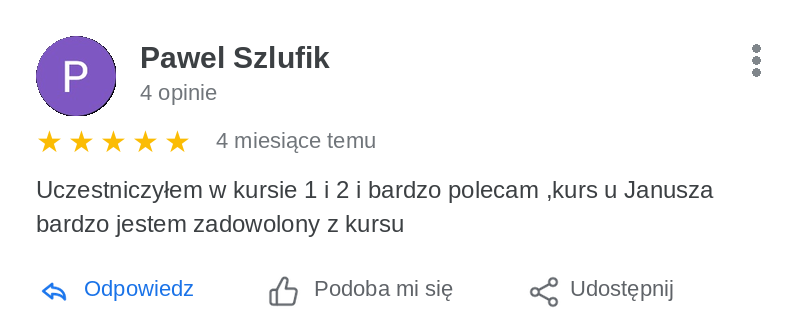 Opinia Pawel Szlufik