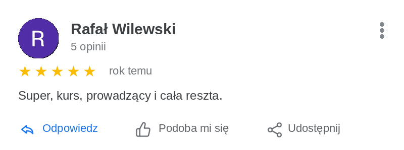 Opinia Rafal Wilewski